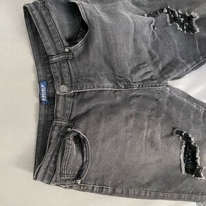 Distressed Black Men Jeans 34 Jeanspro